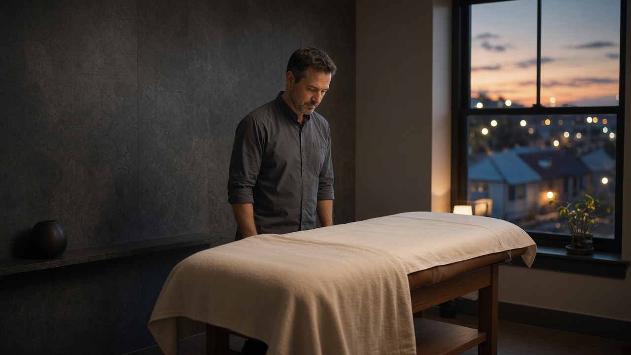 Treatment room at Schoeb Chiropractic on California Avenue in West Seattle